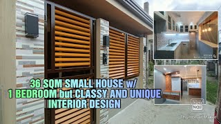 36SQM SMALL HOUSE w 1 BEDROOM BUT CLASSY AND UNIQUE INTERIOR DESIGN [upl. by Salot]