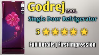 Godrej EdgePro 190L 5 🌟 🌟 🌟 🌟 🌟 Direct Cool Refrigerator Full Details amp First Impression [upl. by Anirtik]