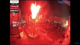 CREMÀ FALLA PLAZA AYUNTAMIENTO VALENCIA 2017  Falles 2017 [upl. by Auhso342]