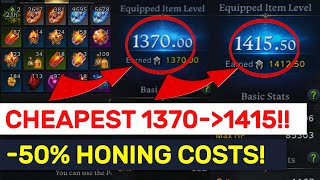 FASTEST amp CHEAPEST 1370 To 1415 Honing Methods NEW Excel amp Guides  Lost Ark [upl. by Eiramnerual632]