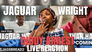 Diddy ARRESTED Jaguar Wright LIVE REACTION bringing her to TEARS [upl. by Cod21]