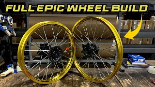 Epic Dirt Bike Wheel build YZ250 How to [upl. by Leander]