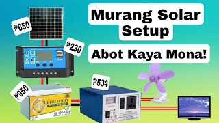 Paano Gumawa ng DIY Simple Solar Setup for Home Cheapest Solar Setup for home [upl. by Creedon830]