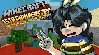 Minecraft 15th Year Anniversary  ALPHA SECTION DAY 1  ALL STICKERS FOUND COMPLETE WALKTHROUGH [upl. by Lletnahs571]