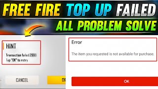 How to fix free fire top up error problem  Payment parameters invalid problem in free fire [upl. by Kaycee]