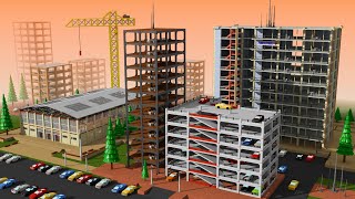 3D City Block  10 Earthquakes Comparison [upl. by Asined]