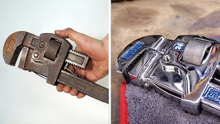 Old Record 24quot Stilson Monkey Wrench Restoration [upl. by Odnalro542]