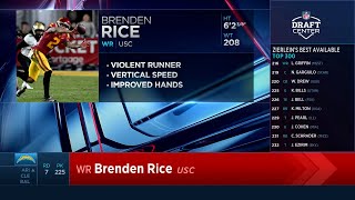 Chargers Select WR Brenden Rice Rd 7 Pick 225  LA Chargers [upl. by Wang]