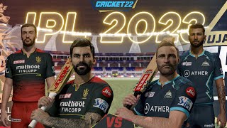 New Teams  RCB vs GT  IPL 2023  Cricket 22  RahulRKGamer [upl. by Oriane]