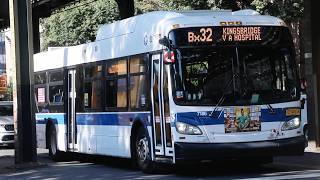 NYCT Bus 2015 New Flyer XD40 7186 on the Bx32 along Jerome amp Morris Avenues in the Bronx [upl. by Amrita515]