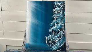 How To Paint A Christmas Tree 🎄 FULL LENGTH Painting Tutorial FOR BEGINNERS [upl. by Ennej]