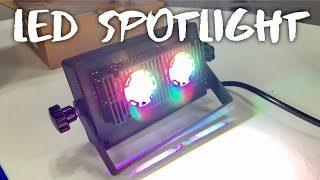 Sansi 10W RGB Color Changing Outdoor LED Flood Light Review [upl. by Aitnauq]