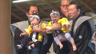 赤ちゃん力士の取組に歓声 岩手県花巻市で泣き相撲大会 [upl. by Ydal]