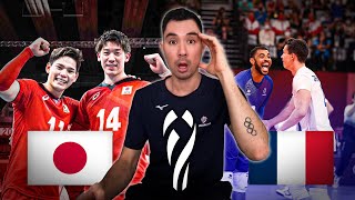 Reacting to France vs Japan Volleyball 2022 FIVB World Championships [upl. by Eillom]