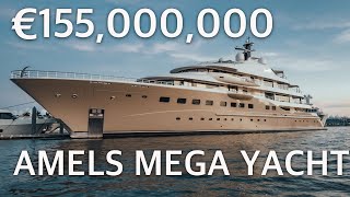 €155000000 Largest AMELS SuperYacht HERE COMES THE SUN Mega Yacht Tour  private tour Below Deck [upl. by Ultun]