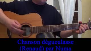 Chanson dégueulasse Renaud  reprise guitare voix 1988 [upl. by Namia]