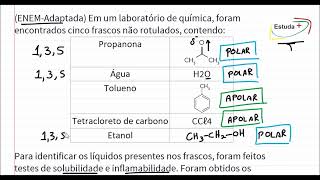 Polaridade solubilidade entre outras propriedades para identificar uma substância [upl. by Sylvan]