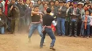 Takanakuy Peruvian fight club festival to solve disputes before the New Year [upl. by Anerb]