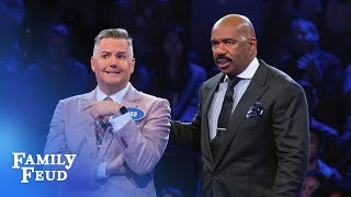 Ross and Taya are going for 25K  Celebrity Family Feud [upl. by Buke]