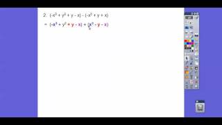 Subtracting Polynomial Expressions  Module 43 [upl. by Lamahj847]