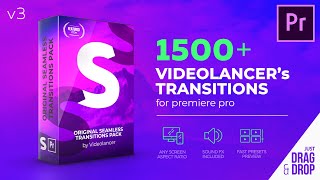 Seamless Transitions for Premiere Pro V3  by Videolancer [upl. by Nikki]