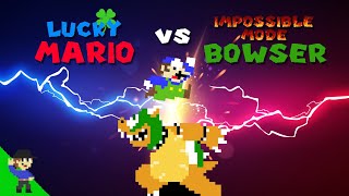 Lucky Mario vs Impossible Mode Bowser [upl. by Agee310]