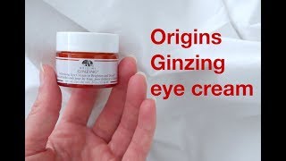 Review of Origins Ginzing Eye Cream [upl. by Anawahs]