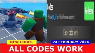 ALL CODES WORK Defenders Depot 2 Tower Defense ROBLOX  NEW CODES  FEBRUARY 24 2024 [upl. by Eugenio]