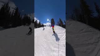 SNOWBOARDER JUMP OVER SNOWSURFER [upl. by Eniruam]