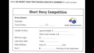 EASY IELTS LISTENING TEST FOR BEGINNERS  short story competition best listening test for practice [upl. by Oiromed]