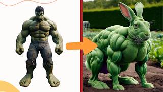 SUPERHEROES but RABBITS 💥 ALL Characters Marvel amp DC avengers dc ai [upl. by Merari]