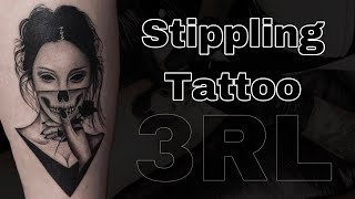 Stippling tattoo real time  stippling tattoo tutorial  how to tattoo stipple shading 3RL 😎 [upl. by Parris526]