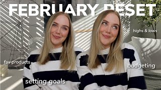 FEBRUARY MONTHLY RESET 2024 goal setting monthly favorites budgeting highs amp lows [upl. by Nylirrej877]