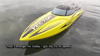 RC Boat Vector SR65  simple review and first run [upl. by Lovich]