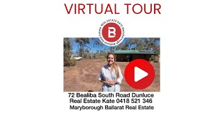 72 Bealiba South Rd Dunluce  Virtual Tour Real Estate Kate [upl. by Nelrsa982]