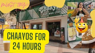 Eating from Chaayos for 24 Hours  Best Chai and Snack at Chaaayos [upl. by Weywadt709]