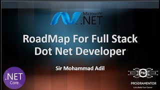 Road Map Of Full Stack Dot Net Developer  Career Path For Dot Net Developer  RoadMap Web Developer [upl. by Baptlsta]