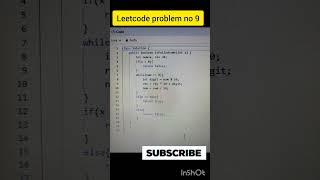 Palindrome Number  Leetcode problem solving leetcode java shots [upl. by Clorinda]