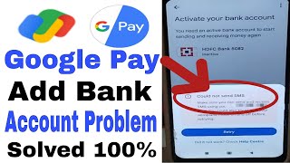 Google pay couldnt send sms problem Google pay bank account add problem [upl. by Hsakiv]