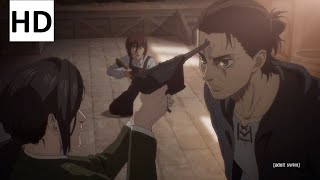 Eren being Smart and Savage Asks Pieck to pull the Trigger English Dub HD [upl. by Crabb]