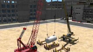 Tandem Lift Crane Simulation [upl. by Lewap]