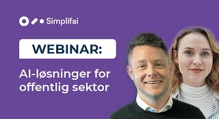 Webinar AIløsninger for offentlig sektor [upl. by Eelinnej145]