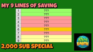 My 9 Lines of Saving for Retirement  2000 Sub Special 2024 [upl. by Coleen468]