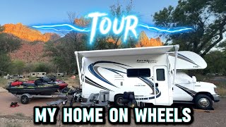 TOUR the Inside of my Class C RV Motorhome Thor Freedom Elite 22FE [upl. by Sophi756]