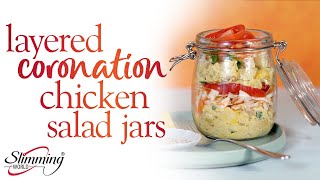 🫙 🥗 Slimming World layered coronation chicken salad jars  full details in the description [upl. by Philippine]