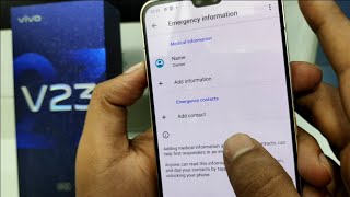 How to Add Emergency information in VIVO V23VIVO V23 pro How To Set Up Emergency Contact On [upl. by Nealey]