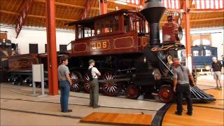 460 Camelback Locomotive 305 Returns to the BampO Railroad Museums Roundhouse6092011 [upl. by Nicolella]