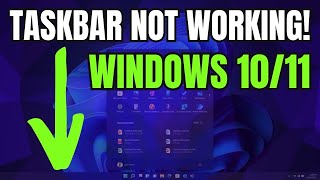 How To Fix Taskbar Not Working in Windows 1011 [upl. by Hgieloj104]