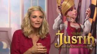 Tamsin Egerton Interview  Justin and The Knights of Valour [upl. by Ahsei667]