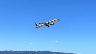 Qatar Airways Boeing 777 Takeoff to Melbourne [upl. by Ardnasxela]